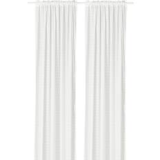 Gardiner & Tillbehör IKEA Mästerrot Gardiner 1 Par Vit Vit Galler Med Veckband 145x250 cm