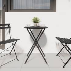 vidaXL Folding Bistro Table Anthracite Ø50x71 cm Powder-coated Steel
