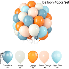 Blue Latex Balloons Shein Orange And Blue Balloons Retro Sea Blue White