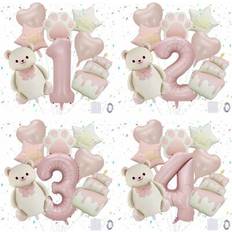 Shein Matte Teddy Bear Party Balloons 8pcs