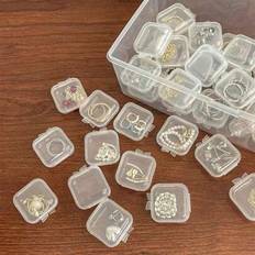 Shein Mini Transparent Jewelry Storage Box - Square Shape