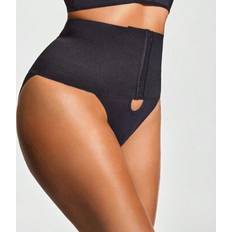 Elastane/Lycra/Spandex Girdles Shein Women's Solid Color High Waist Front Button Shapewear Bottom