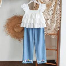 Children's Clothing Shein Tween Girl Summer Outfit Set - Casual French