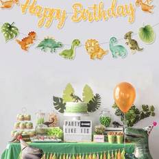 Shein Dinosaur Theme Birthday Banner Set