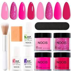 Dipping Powders on sale Shein Dip Powder Nail Kit Starter - Hot Pink Summer Bright Glitter