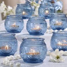 Shein Vintage Glass Holders - Blue Candle Holder