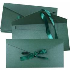 Pink Envelopes & Mailing Supplies Shein Green Bowknot Pearlized Paper Envelopes 5pcs