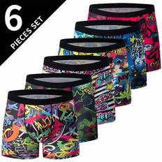 Boxer Shorts Shein Teen Boys Mid Rise Boxer Briefs - 6 Pairs
