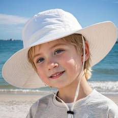 White Bucket Hats Children's Clothing Shein Toddler Kids Bucket Hat - White
