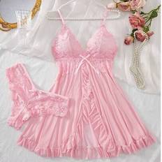 Shein 2pcs Set Women Sexy Lace Lingerie Sleepwear Set - For Homewear