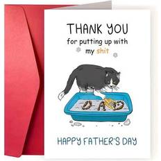 Party Supplies Shein Humorous Father's Day Card With Envelope 1pc