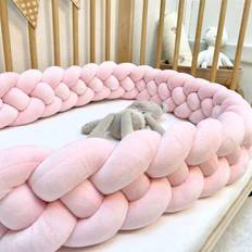 Beige Bumpers Kid's Room Shein Multi-Color 4-Strand Braided Crib Bumper