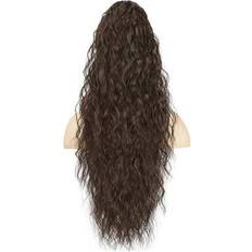 Ponytails Shein Ponytail Extension 30 Inch Curly Fluffy Natural Looking Synthetic Hairpiece For Women Dark Brown