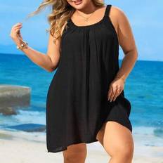 Shein Plus Size Women Beach Dress Cover-Up - Black