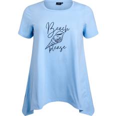 Zizzi Tøj Zizzi Shirts Vmy S/S - Blå