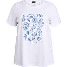 T-shirt vEvelyn S/S Straight Tee - Vit