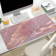 Shein Pink Marble Gaming Mouse Pad 35.4 x 15.7