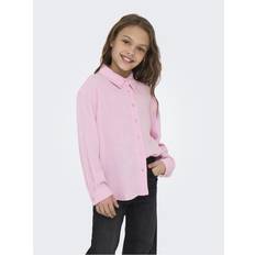 Piger - Viskose Skjorter Only KOGSiesta Bluse - Lys Pink