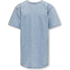 Kjoler Kids Only Kogbarbara SS DNM Dress AZG Str 140 - Blue Denim