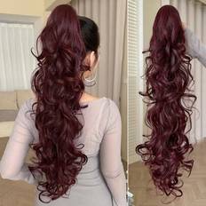 Ponytails Shein Claw Ponytail Extension Hair 30 Inch Red