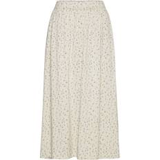 Rosemunde Dame Nederdele Rosemunde Rwelif MW Midi Skirt Ballet Flower Print - Mørkegrøn/Aubergine/Offwhite