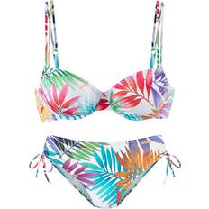 Turkis Bikinisæt Lascana Bikini Turkis - Orange/Rød/Hvid