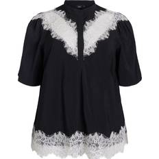 Zizzi Överdelar Zizzi Blus MClaru 1/2 - Svart