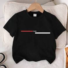 Children's Clothing Shein Young Boy Casual Short Sleeve Graphic T-Shirt - Summer