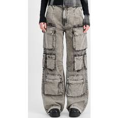 Alpha Industries Dame Jeans Alpha Industries Cargojeans - Grey Denim