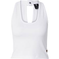 G-Star M Toppe G-Star Back Snap Slim Cropped Top - White