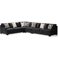 Furniture Signature Design by Ashley 4-Piece Sectional In Charcoal Sofa 4pcs
