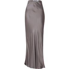 Weekday Bias Cut Satin Maxi Skirt - Brun