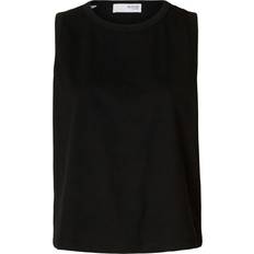 Selected Femme Slfessential SL Boxy Tank Top - Black