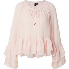 Vero Moda Ruffle Hem Boho Style Top - Rose Pink