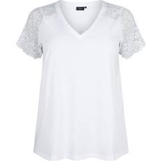 Zizzi T-shirts Zizzi Shirts Brynn - Hvid