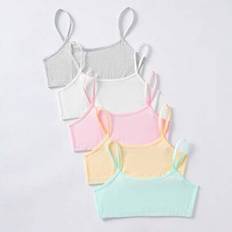 Pink Underwear Sets Shein Tween Girl Camisole Bras Set - Black/White/Pink