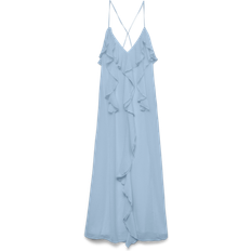 Vero Moda Blåa Klänningar Vero Moda Vmcamille Singlet Frill Dress - Blå
