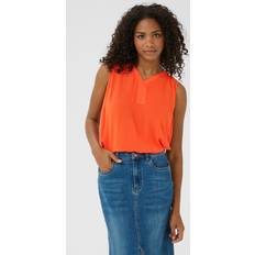 Orange Blusar Kaffe KAAmber Blus - Röd