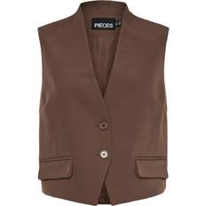 Brun - Dame Veste Pieces Dame Vest PCNimora - Chocolate Martini