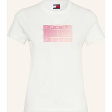 Tommy Jeans Gradient Logo Crew Neck T-Shirt - Ecru