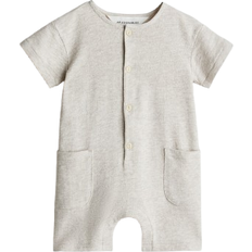 H&M Cotton Rompers - Light Grey (1270916005)