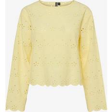 Pieces Dam Blusar Pieces Blus PcTarmorine Ls O-Neck Top Wvn - Gul