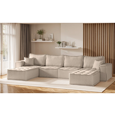 Fun-Möbel Modular SANDE Toffee Sofa 372cm 4pcs 4 Seater