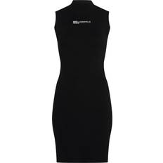 Karl Lagerfeld Kjoler Karl Lagerfeld Jeans Strikkjole - Sort/Hvid