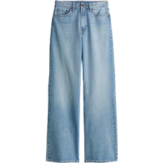 Dam Jeans H&M Dam Wide Ultra High Jeans - Ljus Denimblå
