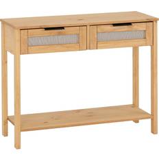 Pines Console Tables SECONIQUE Corona Natural Console Table 35x90cm