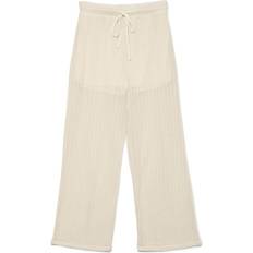 Transparent Byxor & Shorts Vero Moda Hög Midja Byxor - Vit