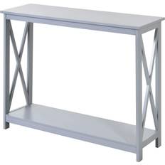 Grey Console Tables Homcom Entryway Grey Console Table