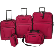 Suitable as Carry-On Suitcase Sets vidaXL Travel Luggage Set of 5 - Red