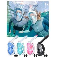 Black Snorkel Sets Shein Full Face Snorkel Mask 1 Pair Of Ear Plugs